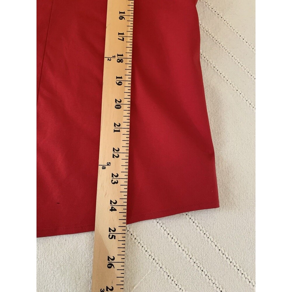 Chicos Size 3 Womens XL Top Red No-Iron 100% Cotton Button Front Shirt - Picture 6 of 6
